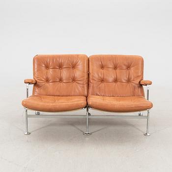 Bruno Mathsson, a karin leather adn chrome sofa Dux later part of the 20th century.