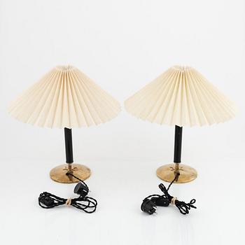 Harald Notini, a pair of table lights, Arvid Böhlmarks Lampfabrik, 1930s.