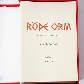 Jordi Arkö, Colour lithographic portfolios/bookworks, 2 pcs, "The Longships" by Frans G Bengtsson, 1991.