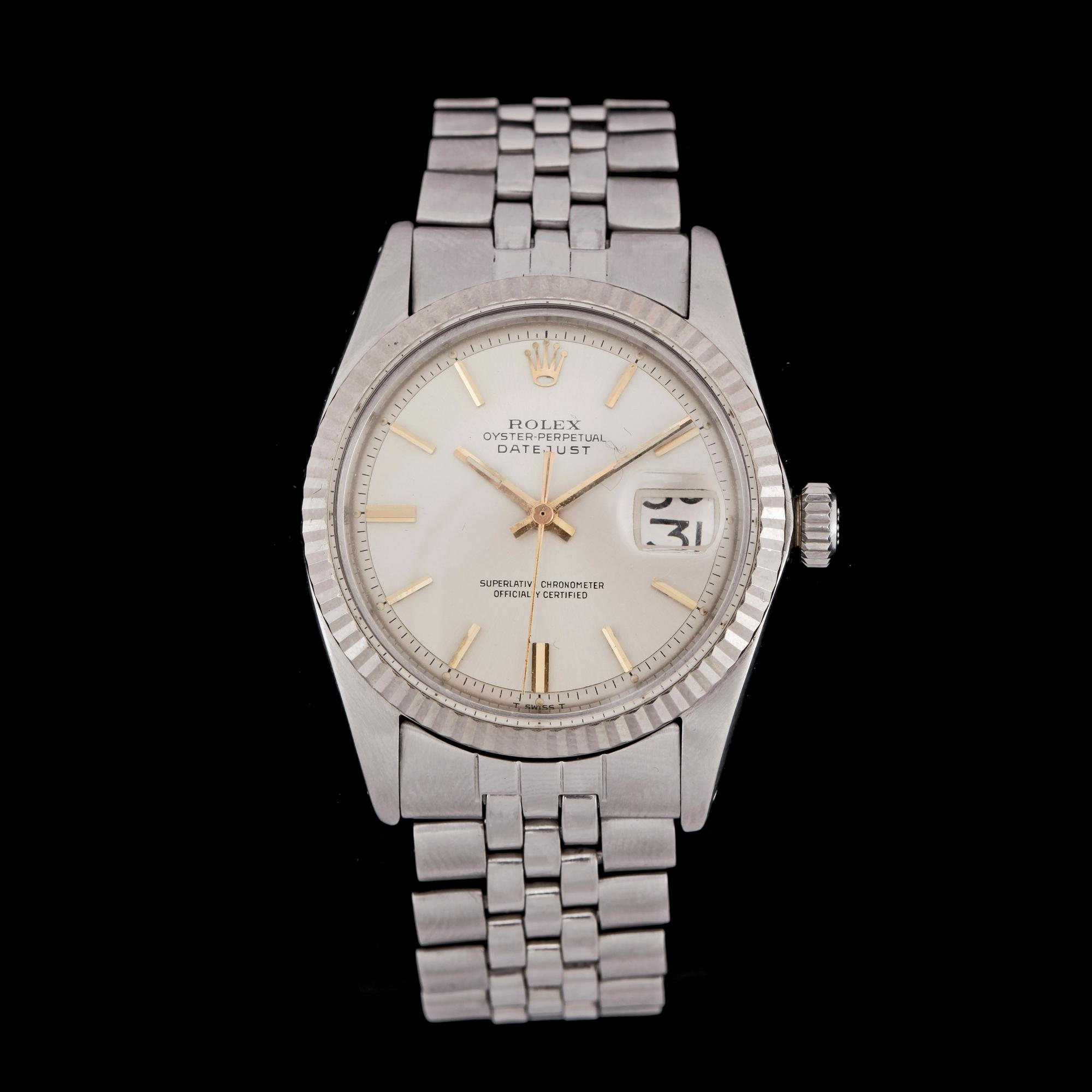 ARMBANDSUR, herr, Rolex, Datejust, 1970-tal.