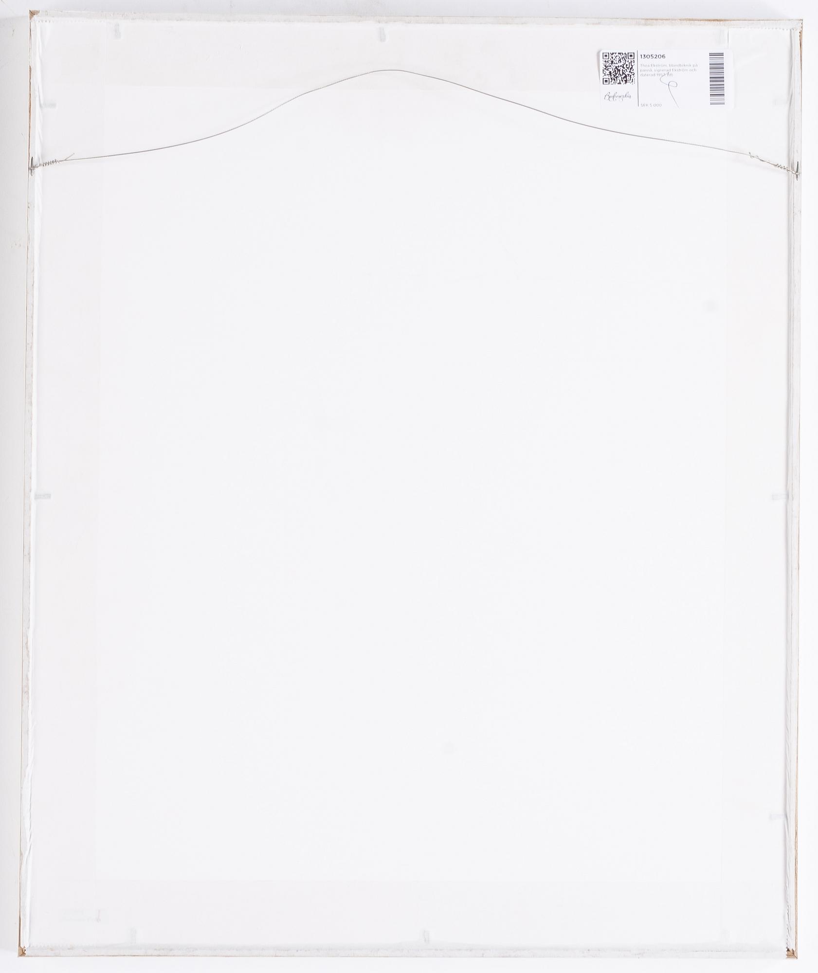 Thea Ekström, mixed media on panel, signed and dated 1957.