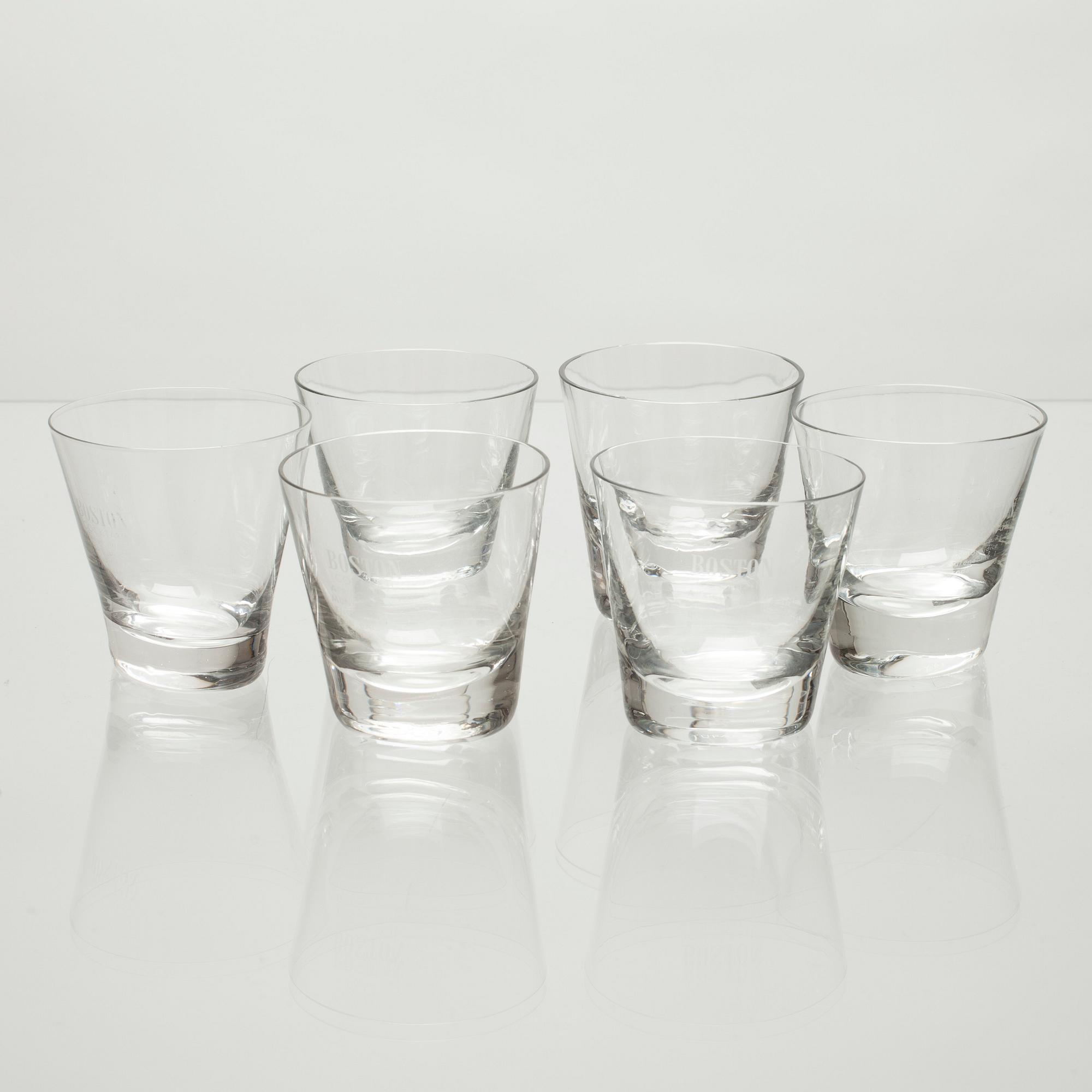 COCKTAILGLAS, 6 st, Tapio Wirkkala, Iittala, signerade TW. Modellen formgiven 1959.