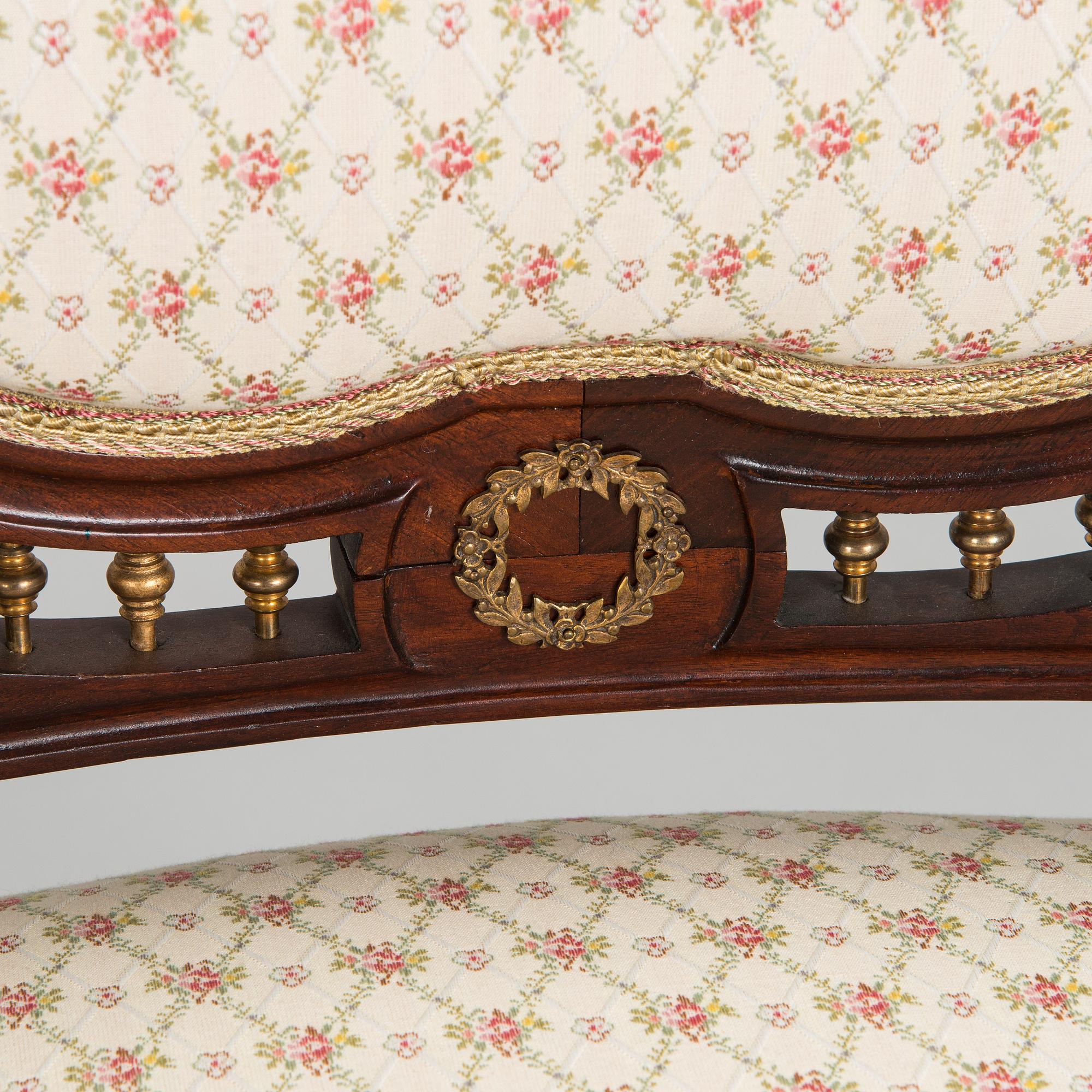 A six-piece furniture set, Nikolai Boman's, Turku, 1890s.