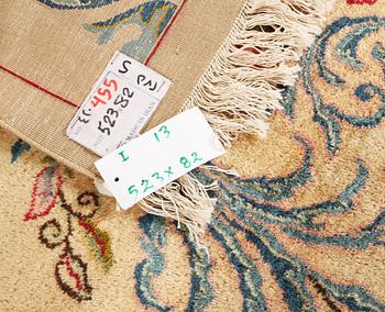 A semi-antique Keshan runner, c. 523 x 82 cm.