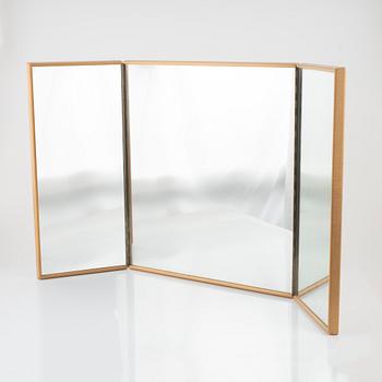 Axel Larsson, tillskriven, spegel, tredelad, björk, 1900-tal.