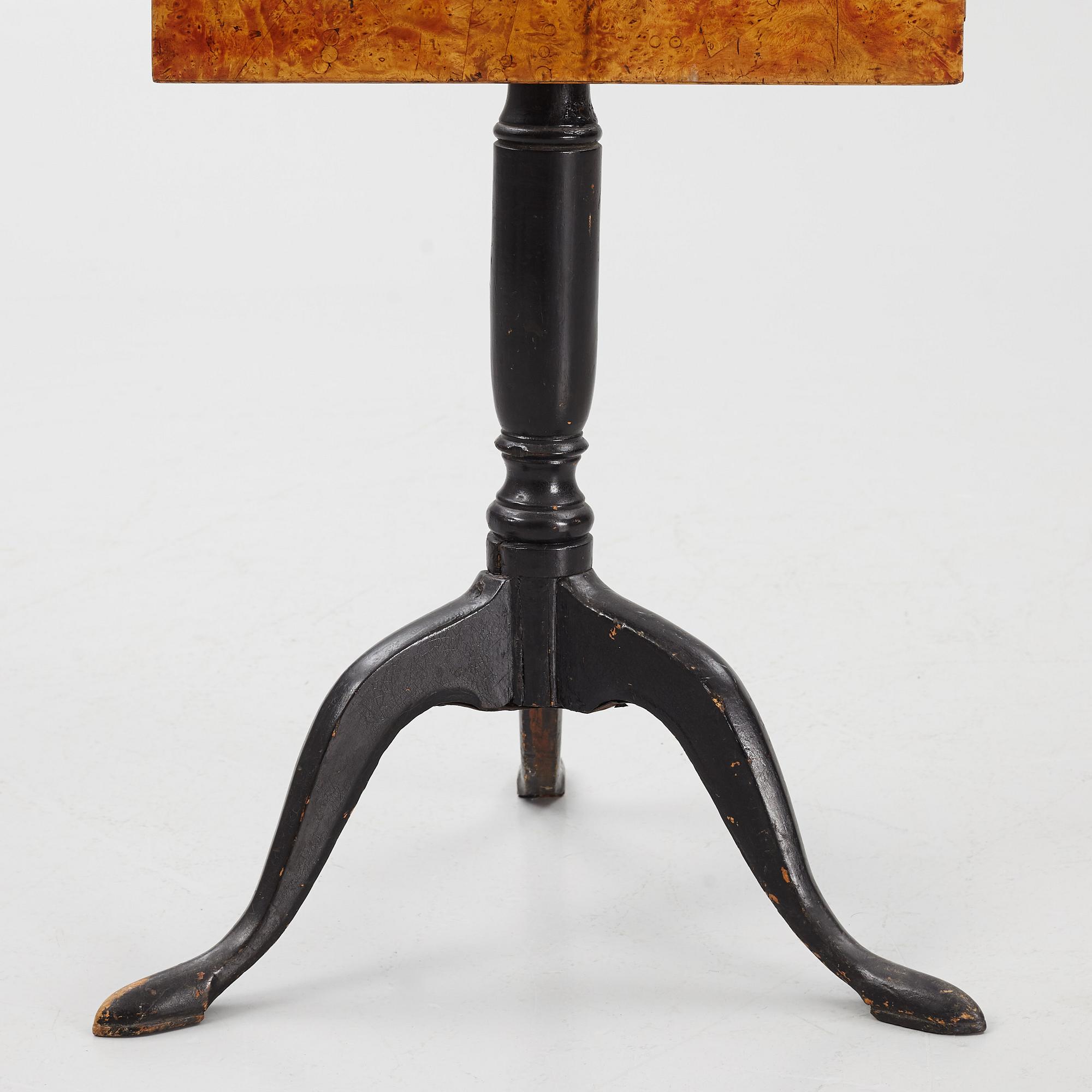 Fällbord, Sverige, omkring år 1800.