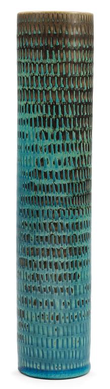 A Stig Lindberg stoneware vase, Gustavsberg studio 1982.