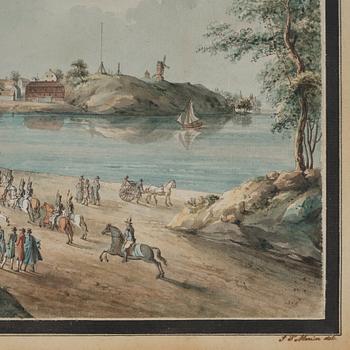 Johan Fredrik Martin, "Kongl. Lust Slottet Drottningholm", from: "Svenska vuer".