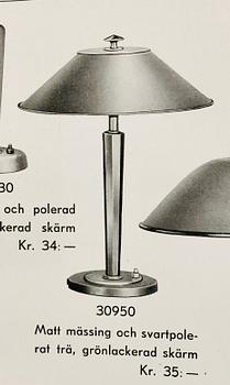 Bertil Brisborg, a pair of table lamps model "30950", Nordiska Kompaniet, 1940s.