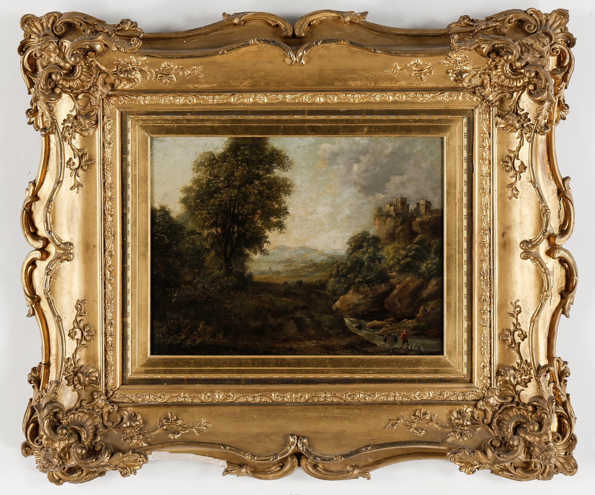 OKÄND KONSTNÄR, olja på pannå, troligen England, 1800-tal.