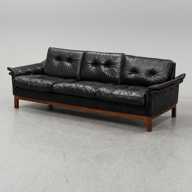 A 'Kardinal' leather sofa, IKEA, 1960/70s.
