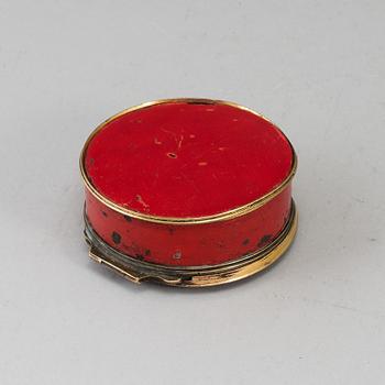 A mid 18th century lacquer rococo box.