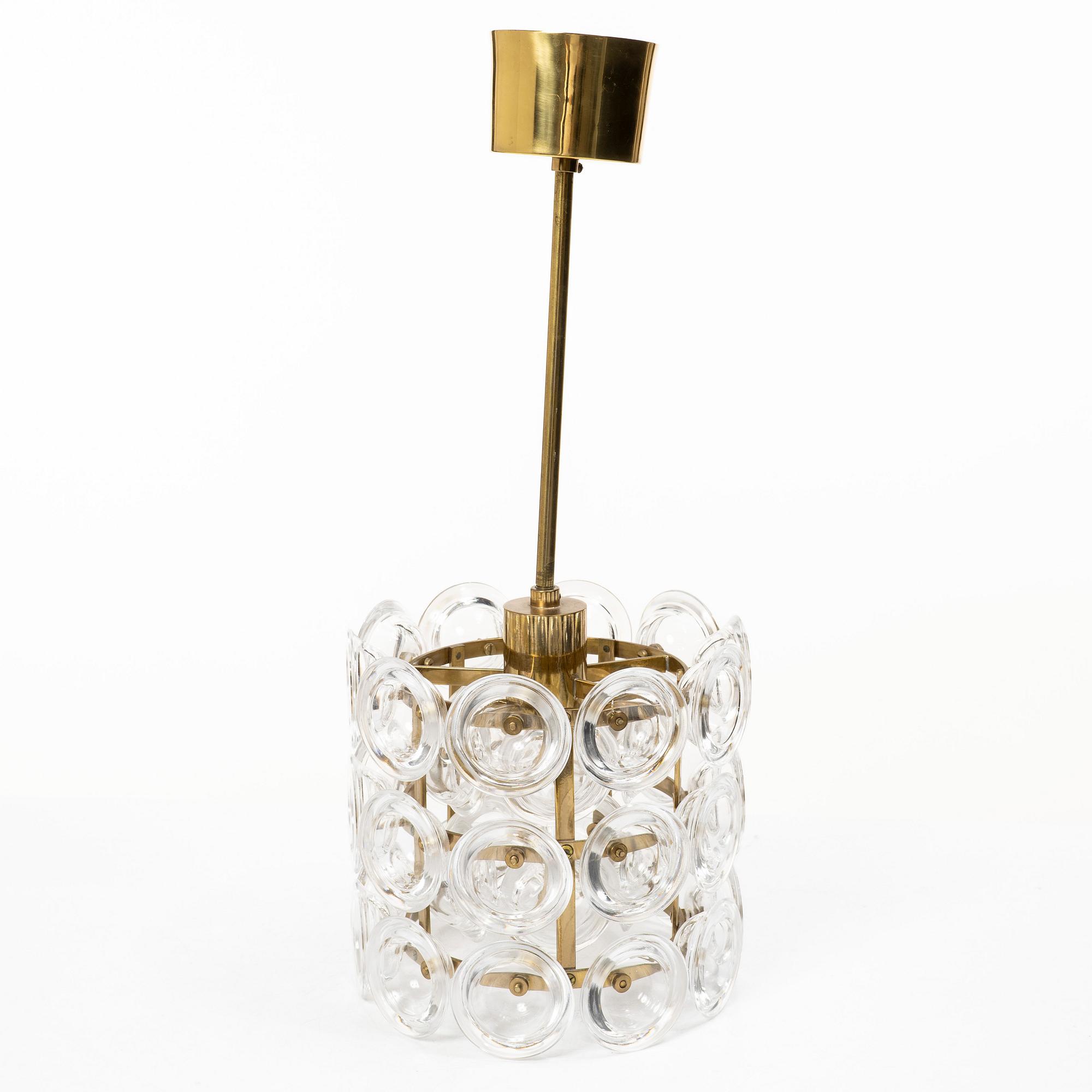 Carl Fagerlund, a ceiling lamp, model RD1846, Orrefors, second half of the 20th century.