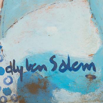 ALY BEN SALEM, mixed media on panel, signed.