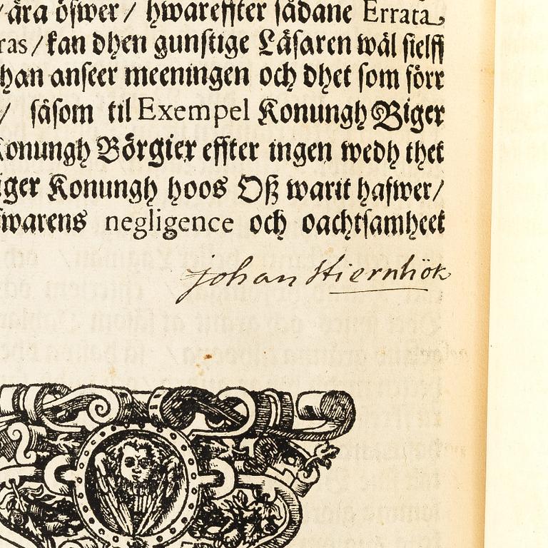 A Swedish law book from 1666 with the rare Björkö map.
