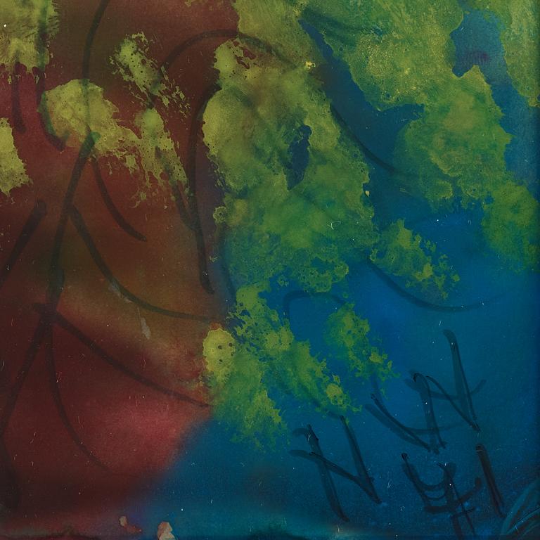 NELL WALDEN, mixed media on paper, signed and dated -71.