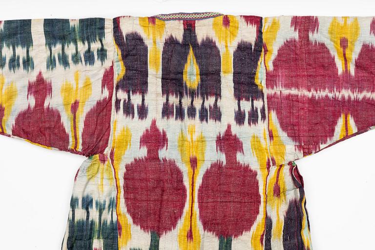 A silk and cotton Chapan, Central Asia, 1880s.