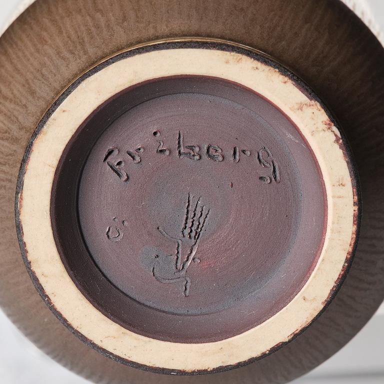Berndt Friberg, a stoneware vase, Gustavsberg studio, Sweden 1958.
