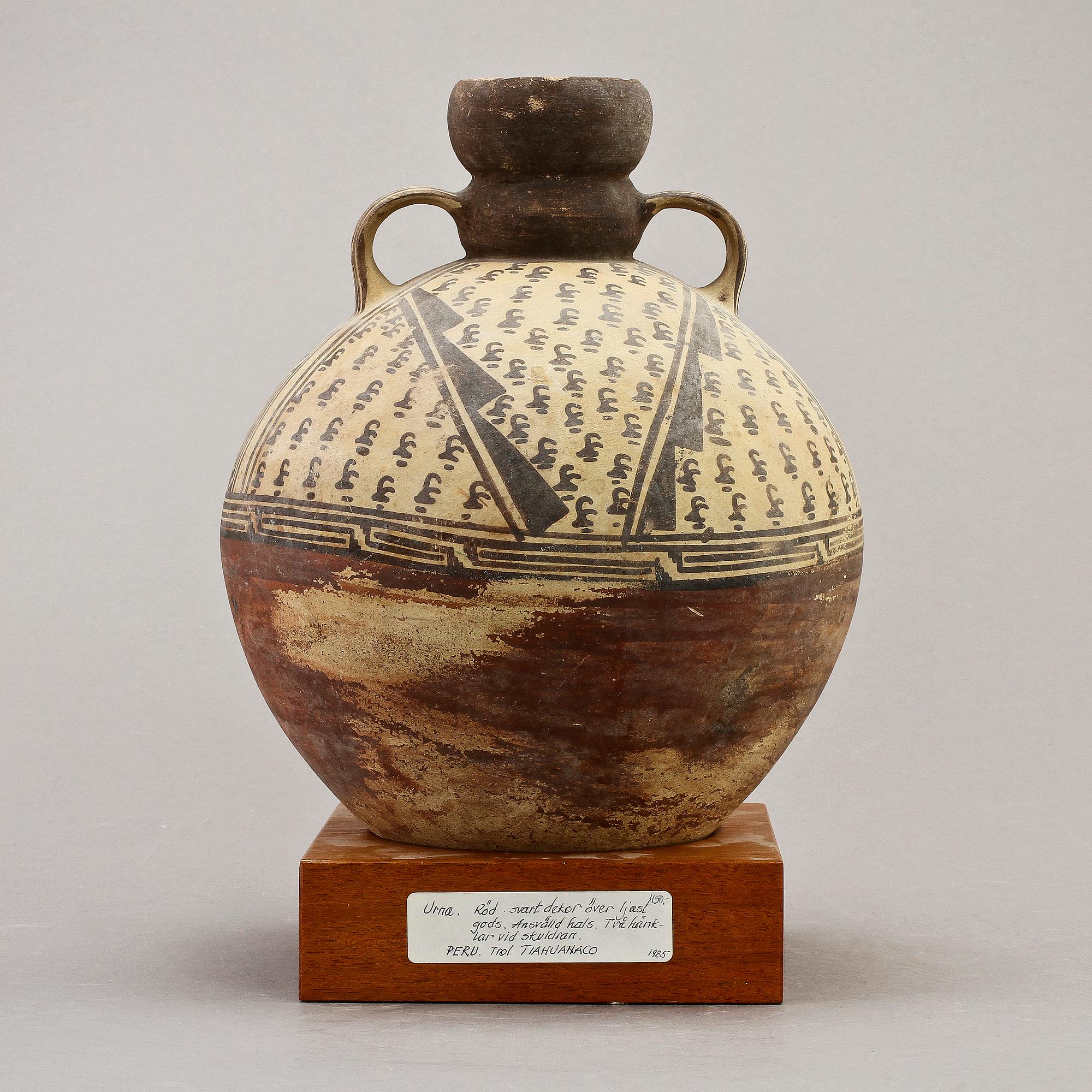 KÄRL, lergods, Peru, antik.