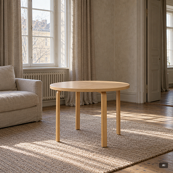 Alvar Aalto, bord, model 90 A, Artek, Finland, 2018.