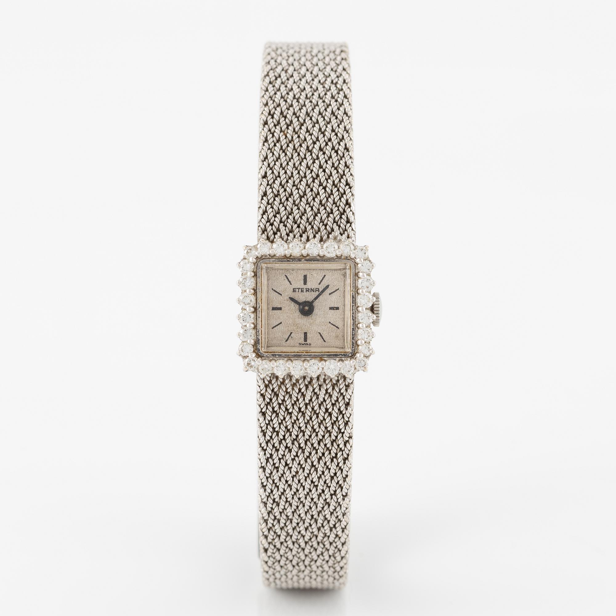 Eterna, wristwatch, 17 x 17 mm.