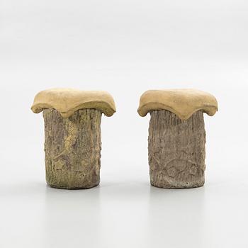 Stools, a pair, late 20th century.