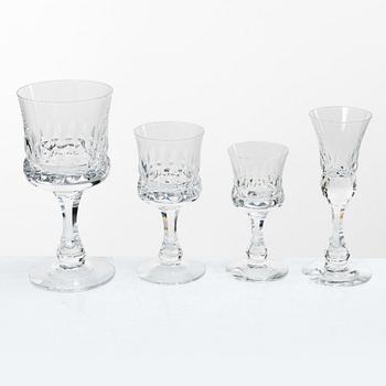 Ingeborg Lundin, a 44 pieces glass service, "Silvia", Orrefors, Sweden.