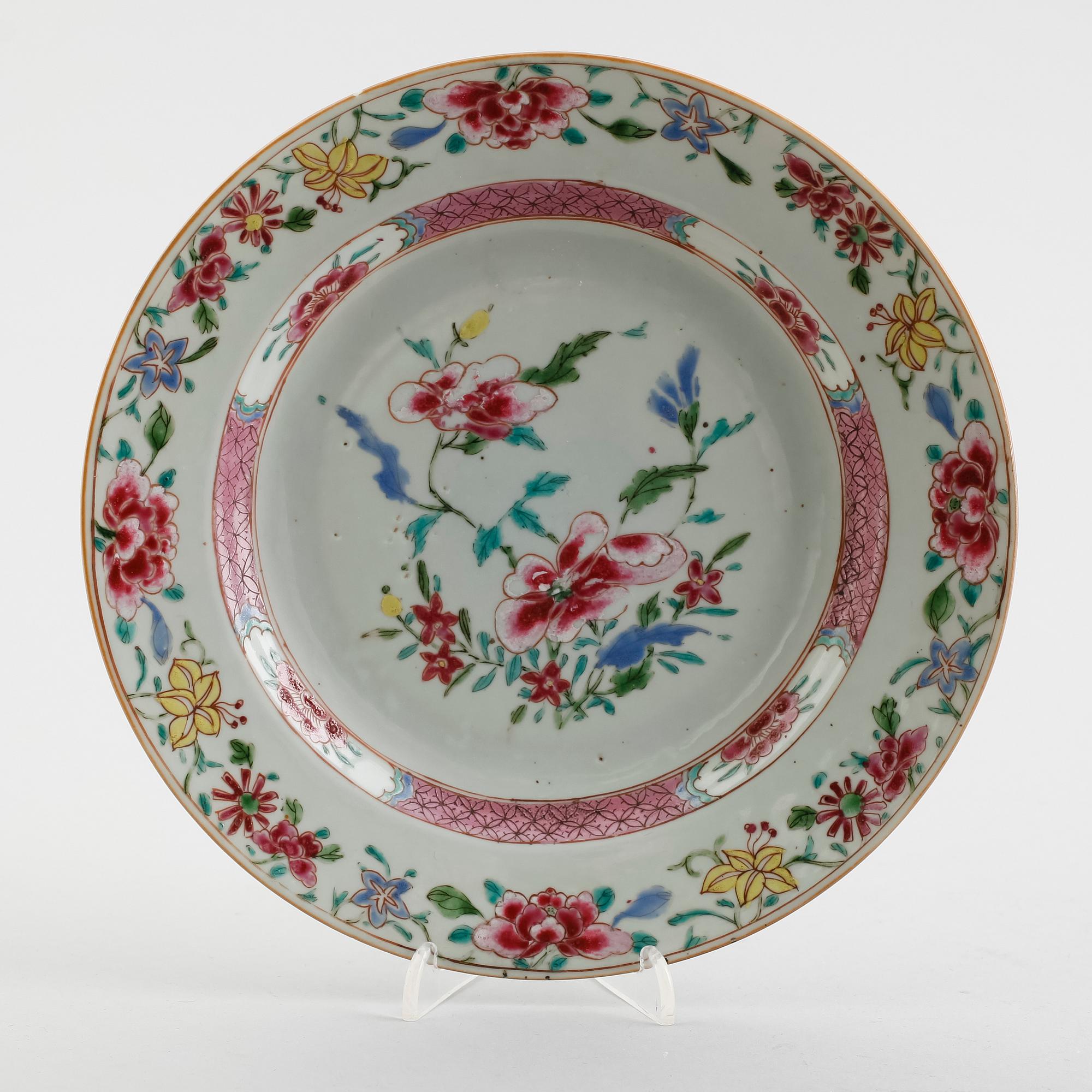 TALLRIK, porslin, Kina, Qianlong 1736-1795.
