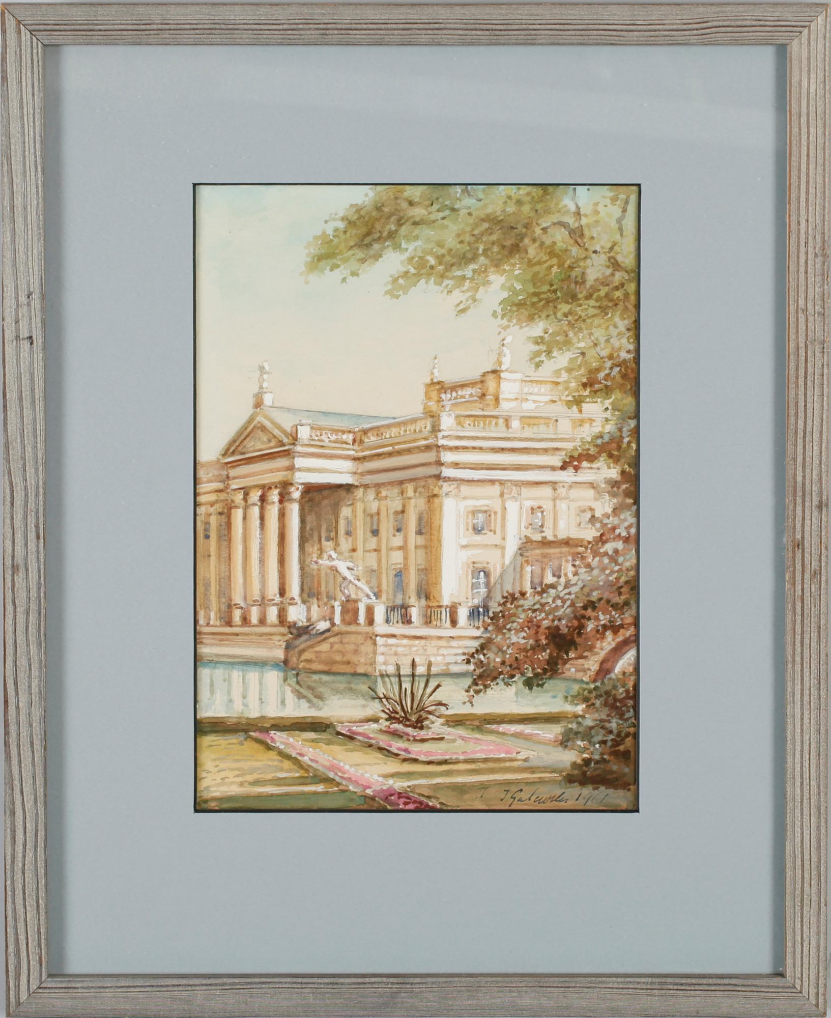 OKÄND KONSTNÄR, 7 st, akvareller, sign J Galewski och dat 1961.