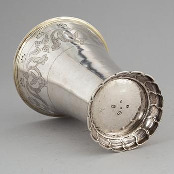 A silver beaker probably by Mikael Hammarberg, Härnösand 1771.