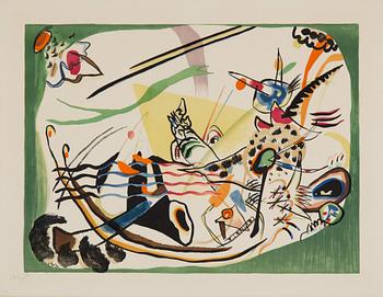 WASSILY KANDINSKY, efter, färglitografi, signerad i stenen CK och daterad -19, Numerad 224/300,