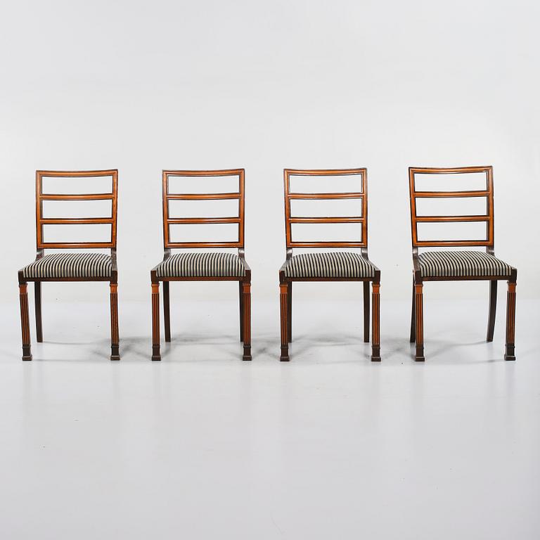 STOLAR, 4 st, tillskr Erik Chambert, Chamberts Möbelfabrik, Norrköping, 1920/1930-tal.