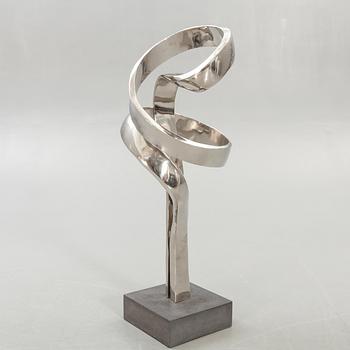 Nils Dahlgren, skulptur, rostfritt stål, monogramsignerad.