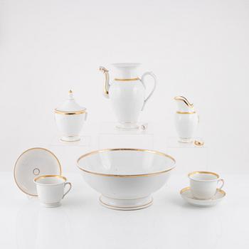 Six pieces of Empire porcealin, 19th Century.