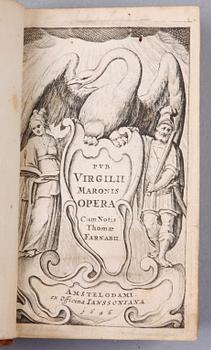 BOK, "Maronis Opera" av Publius Vergilius, Amsterdam 1646.