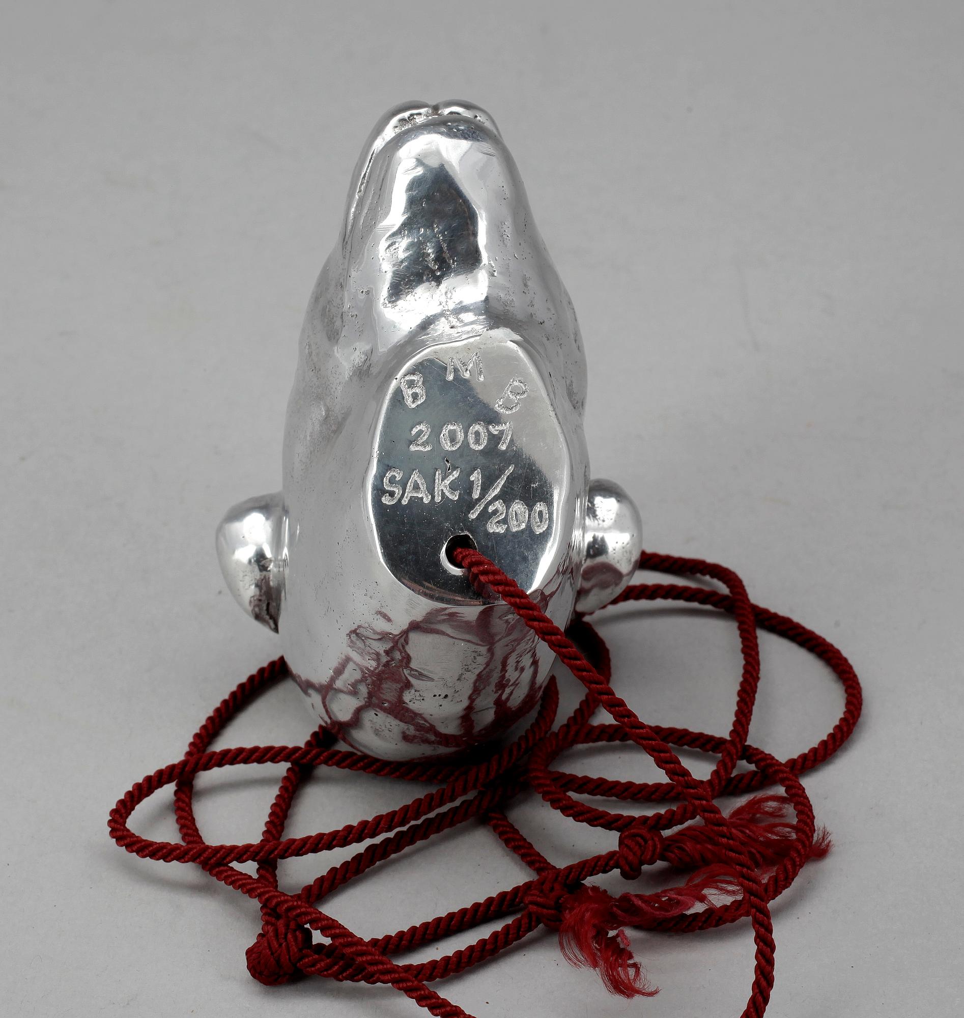 BIANCA MARIA BARMEN, aluminium med textil snodd, monogramsign, numr o dat SAK 1/200 2007.