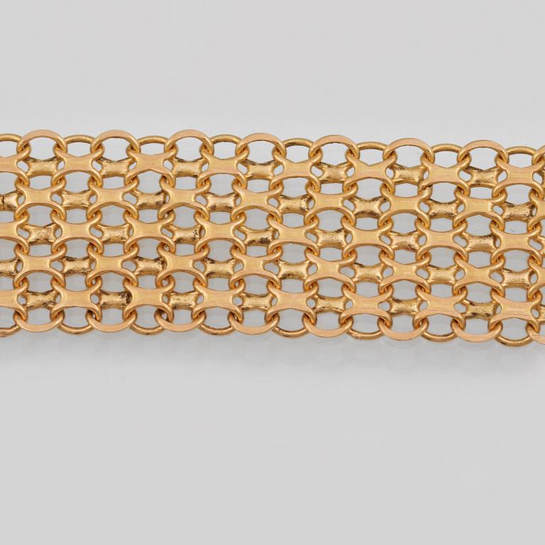 ARMLÄNK, 18K guld, Esto, Stockholm, 1970. Vikt 20,0 gram.