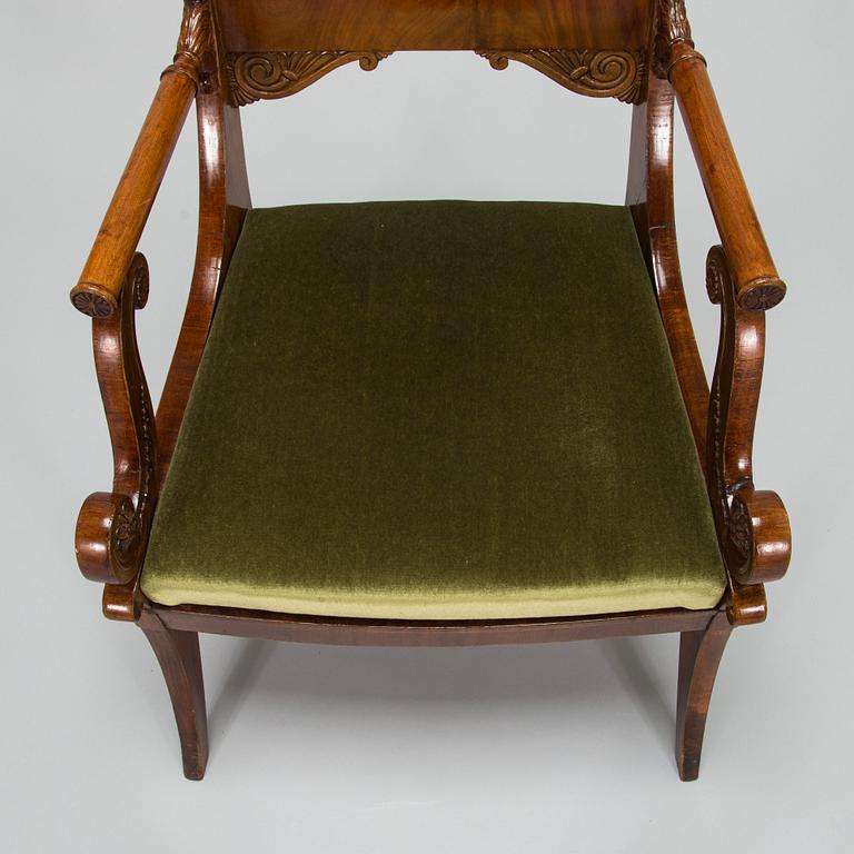 Nojatuoli, empire, n. 1820, Aleksanteri I:n aika (1801-1825), Venäjä.