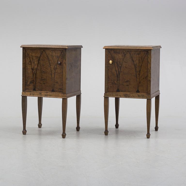 a pair of Art Déco bedside tables.