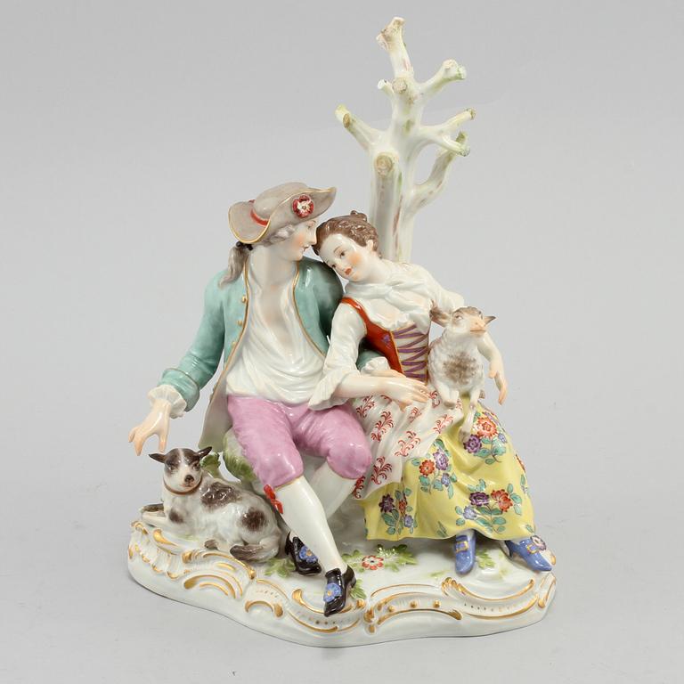 FIGURIN, porslin, Meissen, 1900-tal första kvartal.