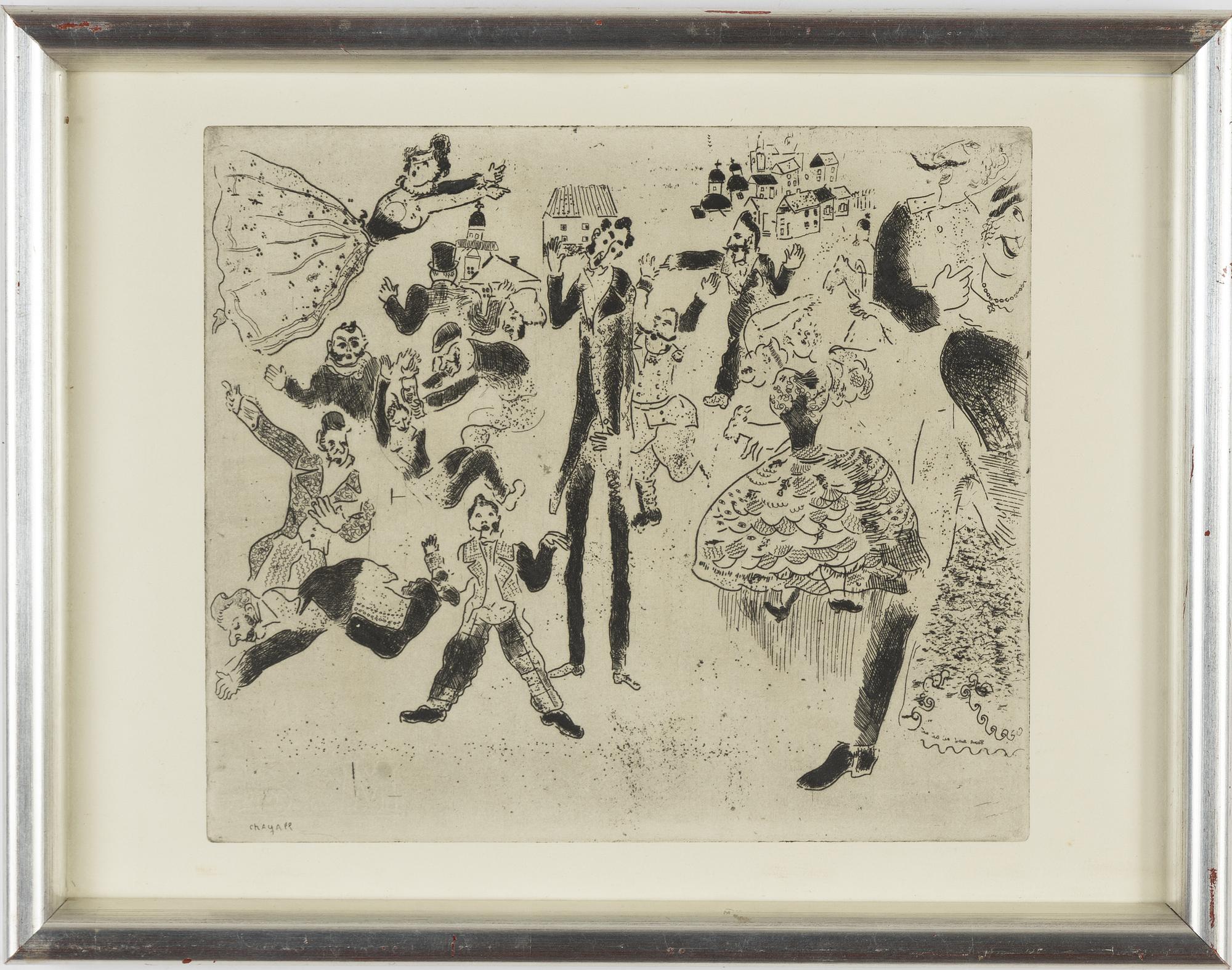 Marc Chagall, etsning, signerad i plåten.
