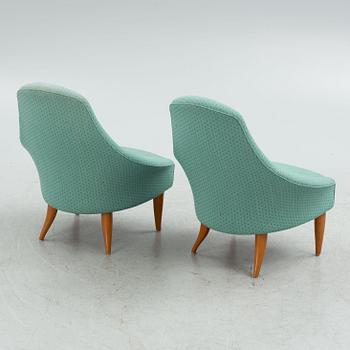 Kerstin Hörlin-Holmquist, a pair of "Lilla Eva" armchairs from the series "Paradiset", Nordiska Kompaniet, Sweden.