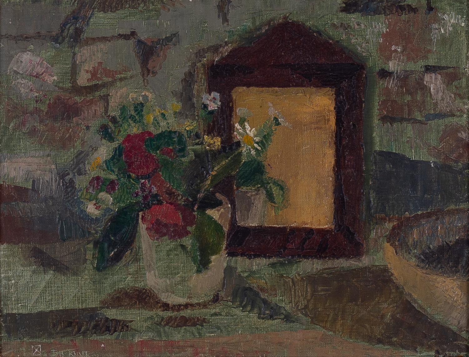 Nisse Zetterberg, "Stilleben med röda blommor".