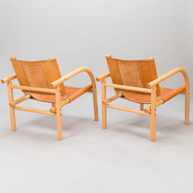 BEN AF SCHULTEN, A pair of 1990s ' 411' armchairs for Artek, Finland.