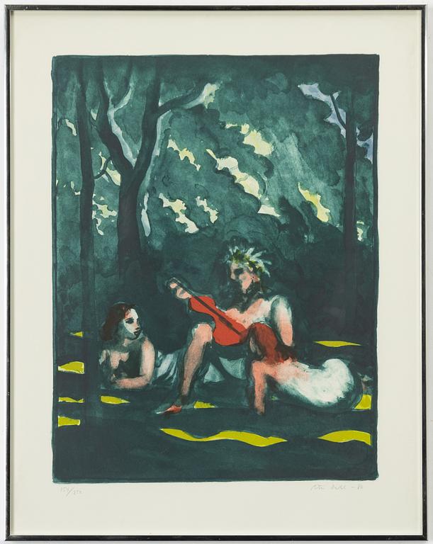 Peter Dahl, 'Wine, women and men', six colour lithographs.