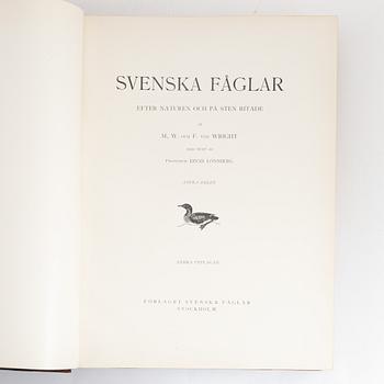 Books, 3, "Svenska fåglar" by von Wright.