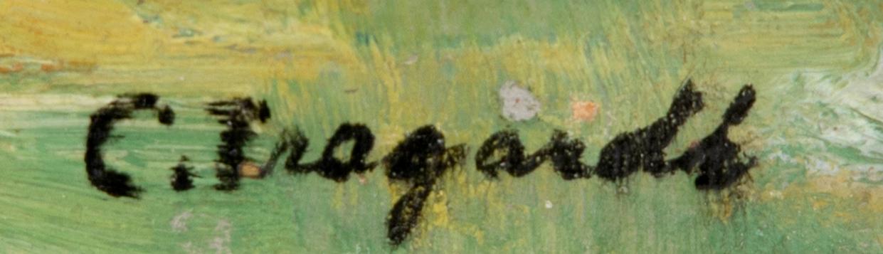 Carl Trägårdh, olja på pannå signerad.