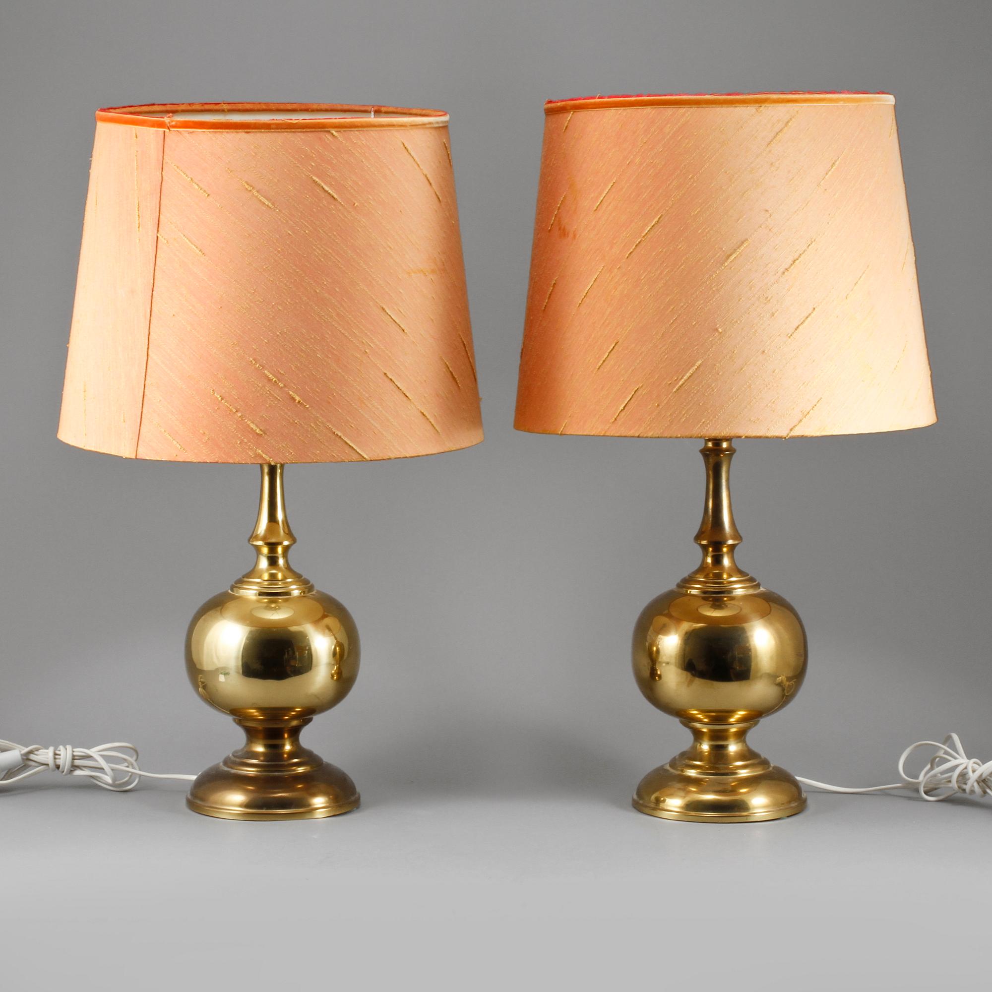 BORDSLAMPOR, ett par, Uno Dahlén, Aneta, Växjö, 1900-talets andra hälft.