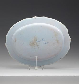 A Swedish Rörstrand faience dish, dated 10/1 (17)60.