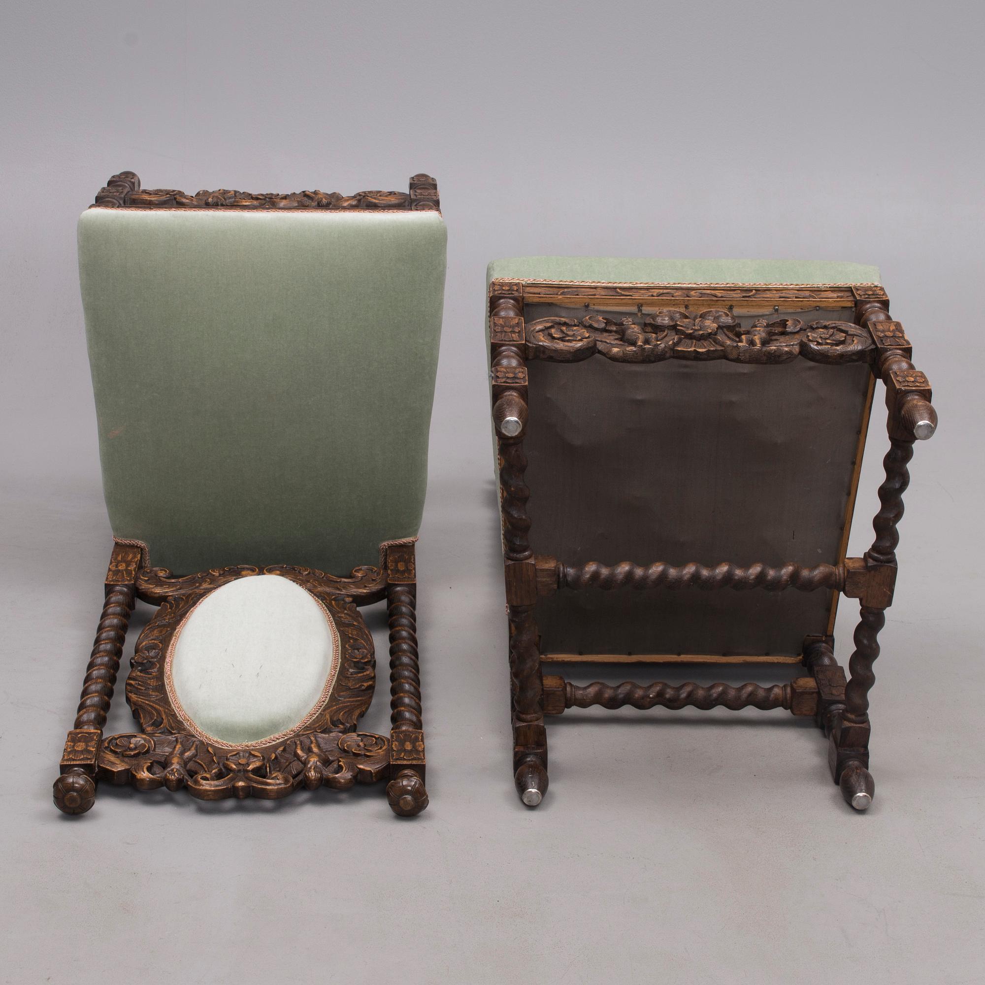 STOLAR, 4 st, barockstil, 1920-tal.